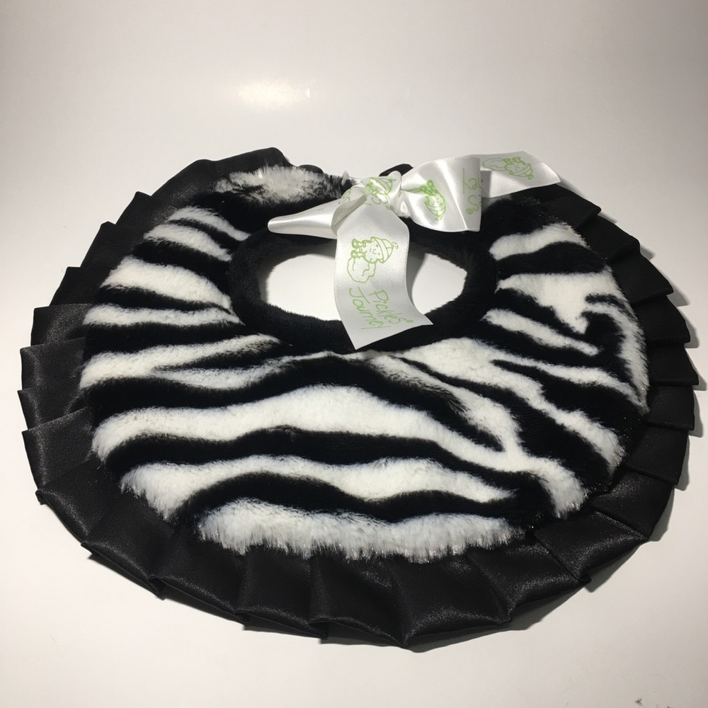 NWT Pickles Journey Zebra Print Bib
